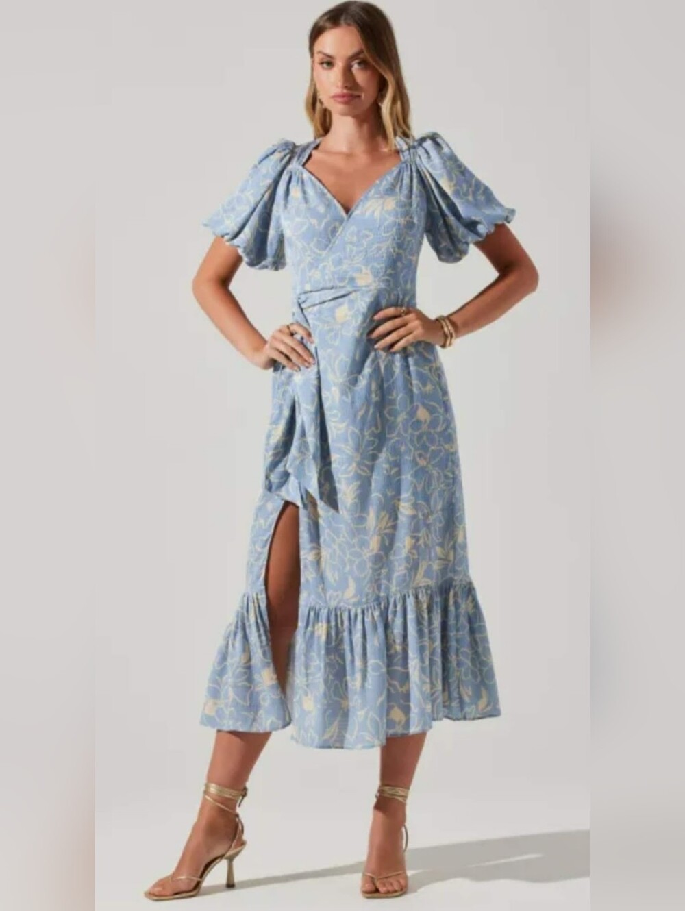 NWOT! ASTR Fall Formal Anthro Gown Modena Floral Garden Party Midi Dress Small
